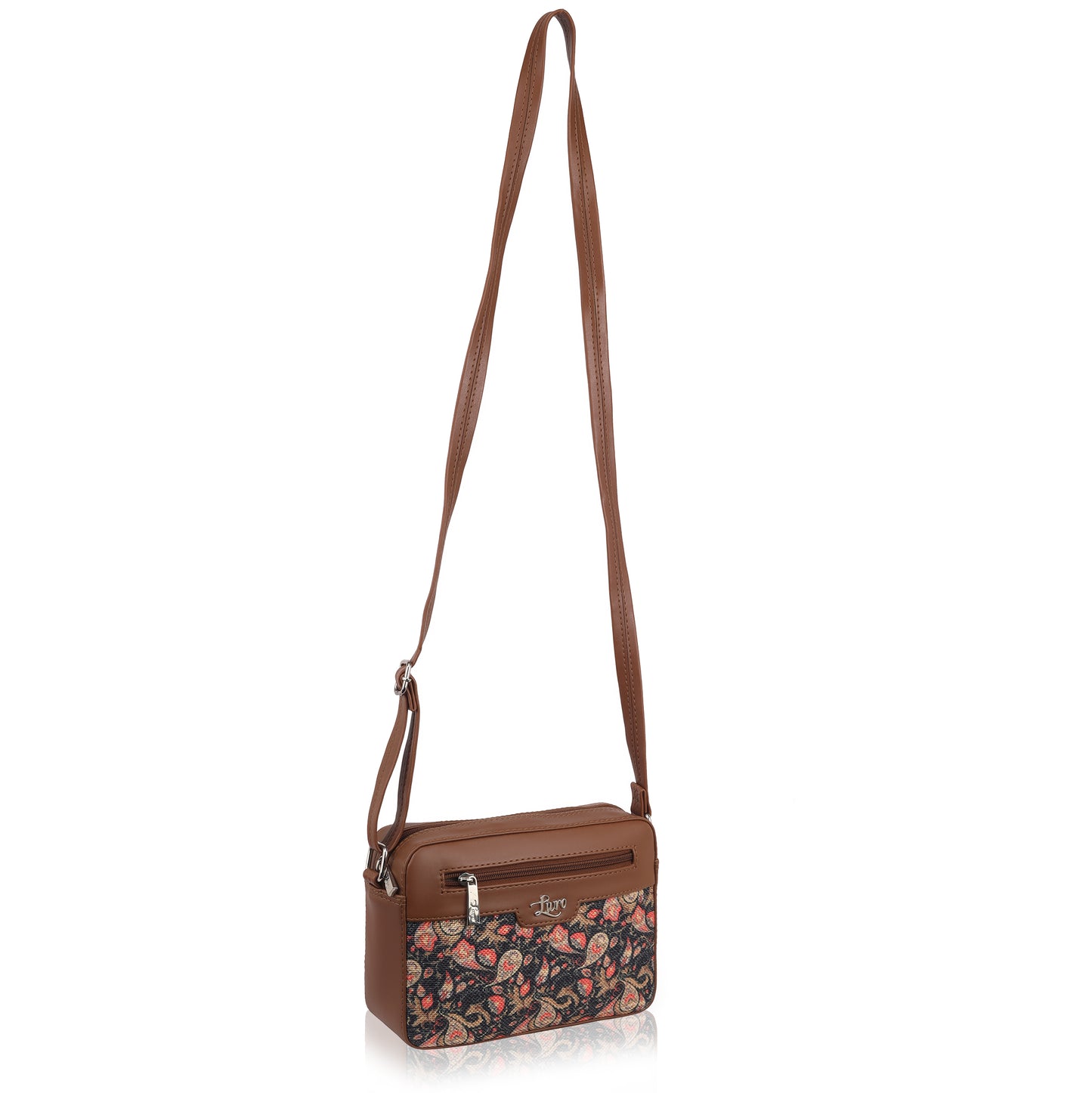 Vegan Leather Paisley Floral Sling bag