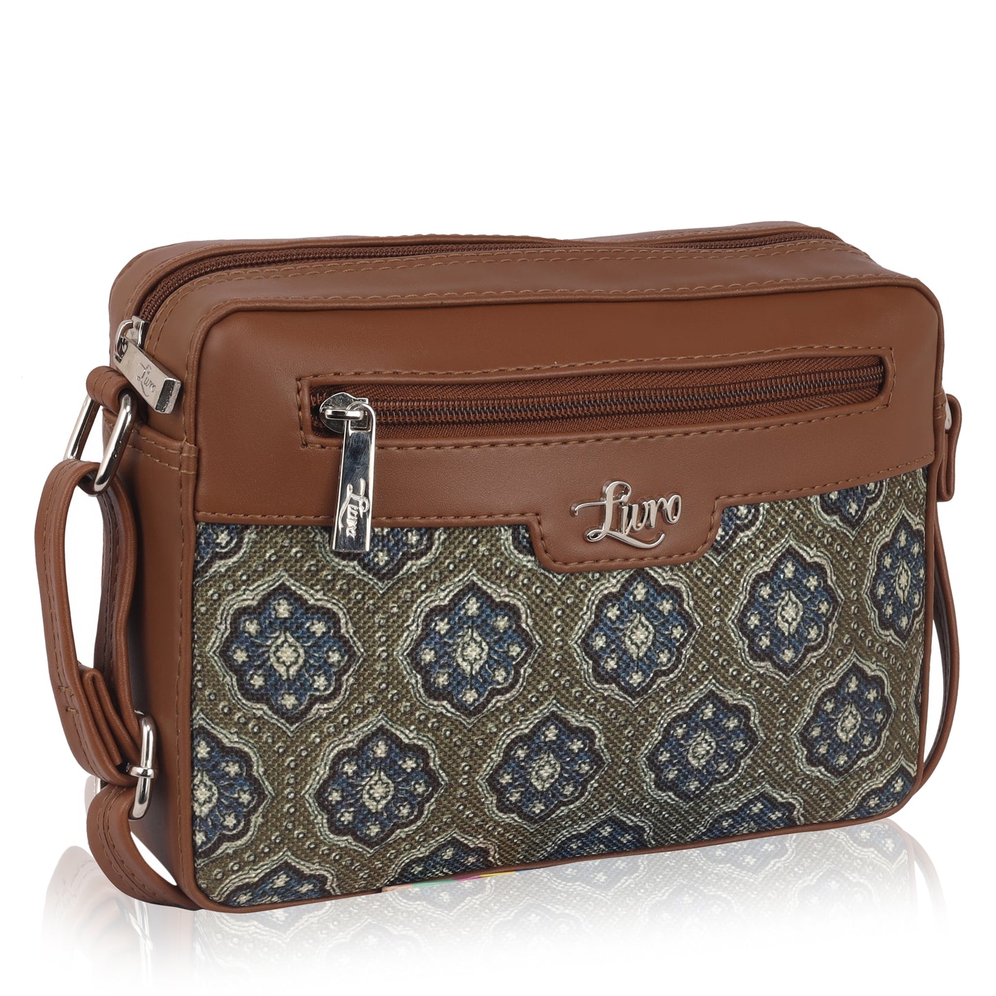 Vegan Leather Bloom Theme Sling Bag
