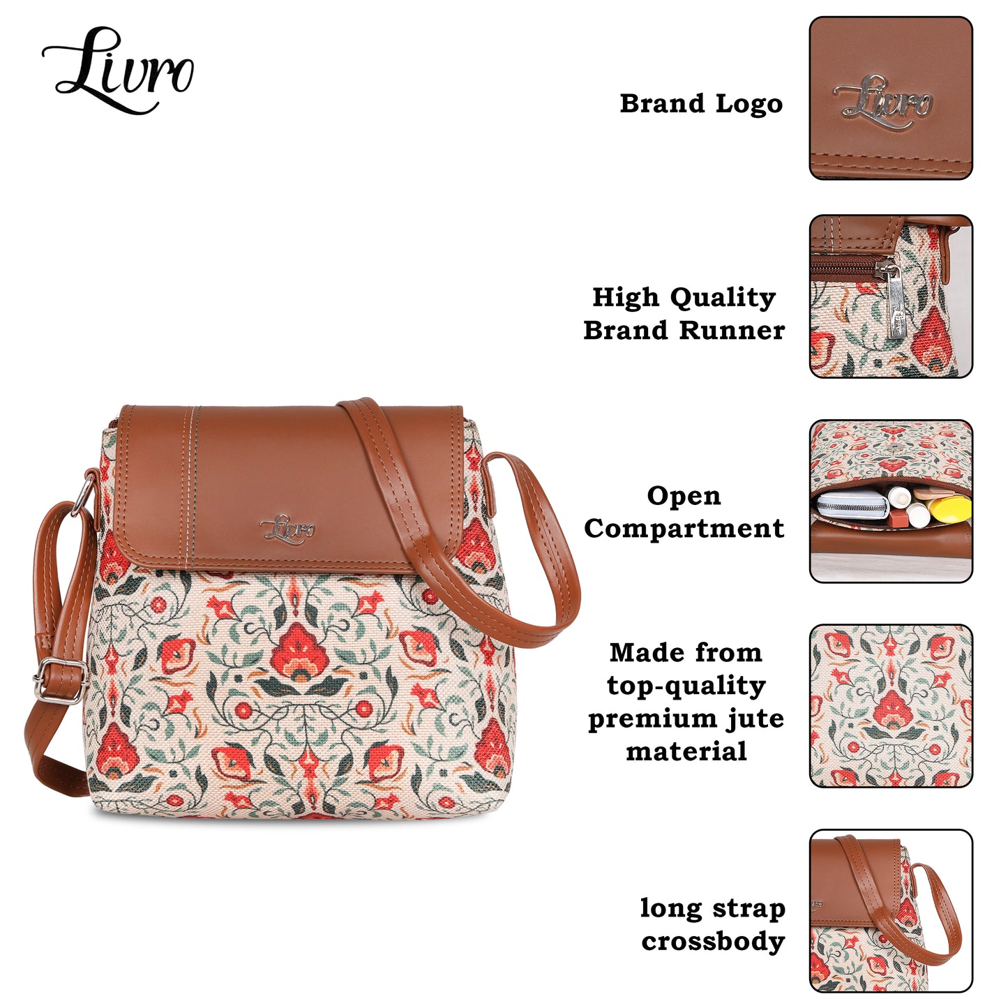 Vegan Leather Lattice Lace Sling Bag