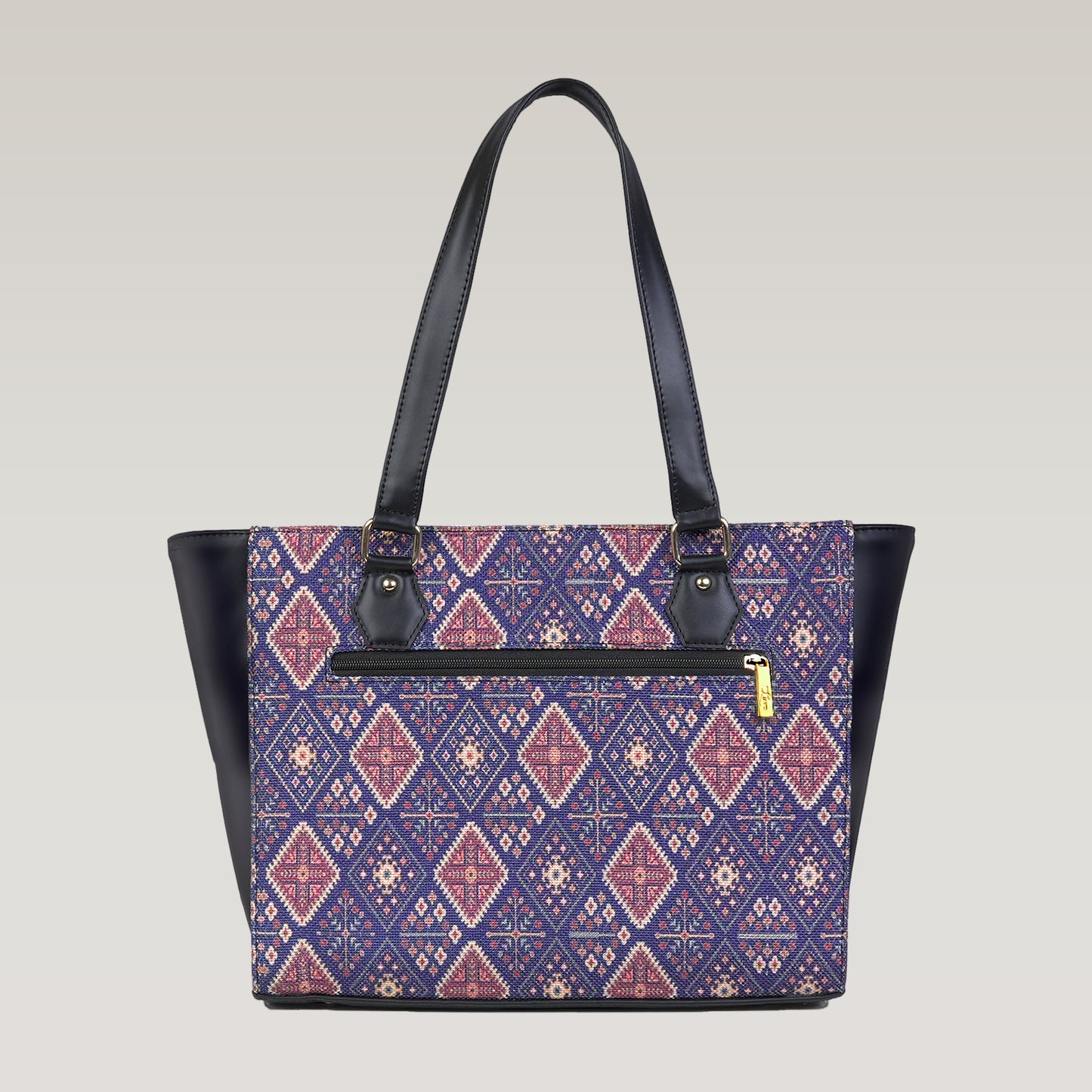 Vegan Leather Elegent Black Tote Laptop Bag For Women