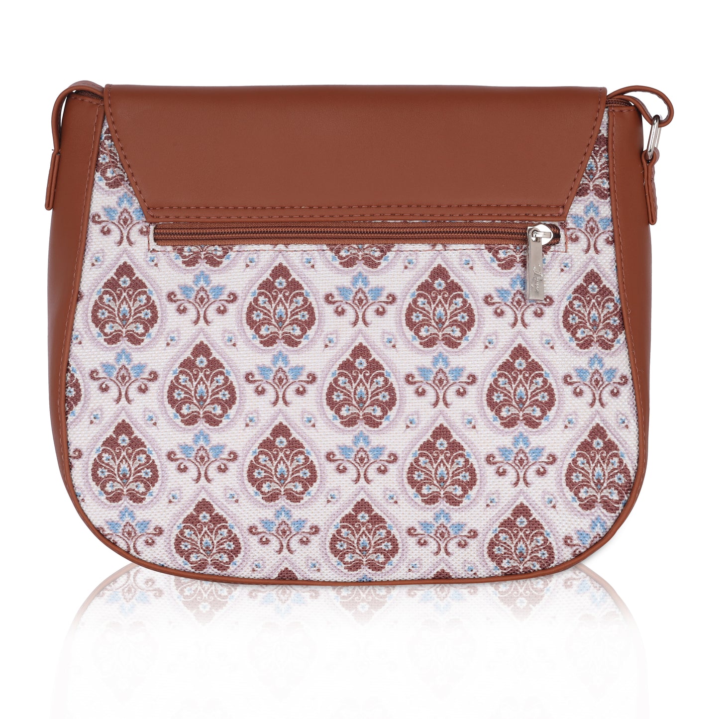 Vegan Leather Purple White Sling Bag