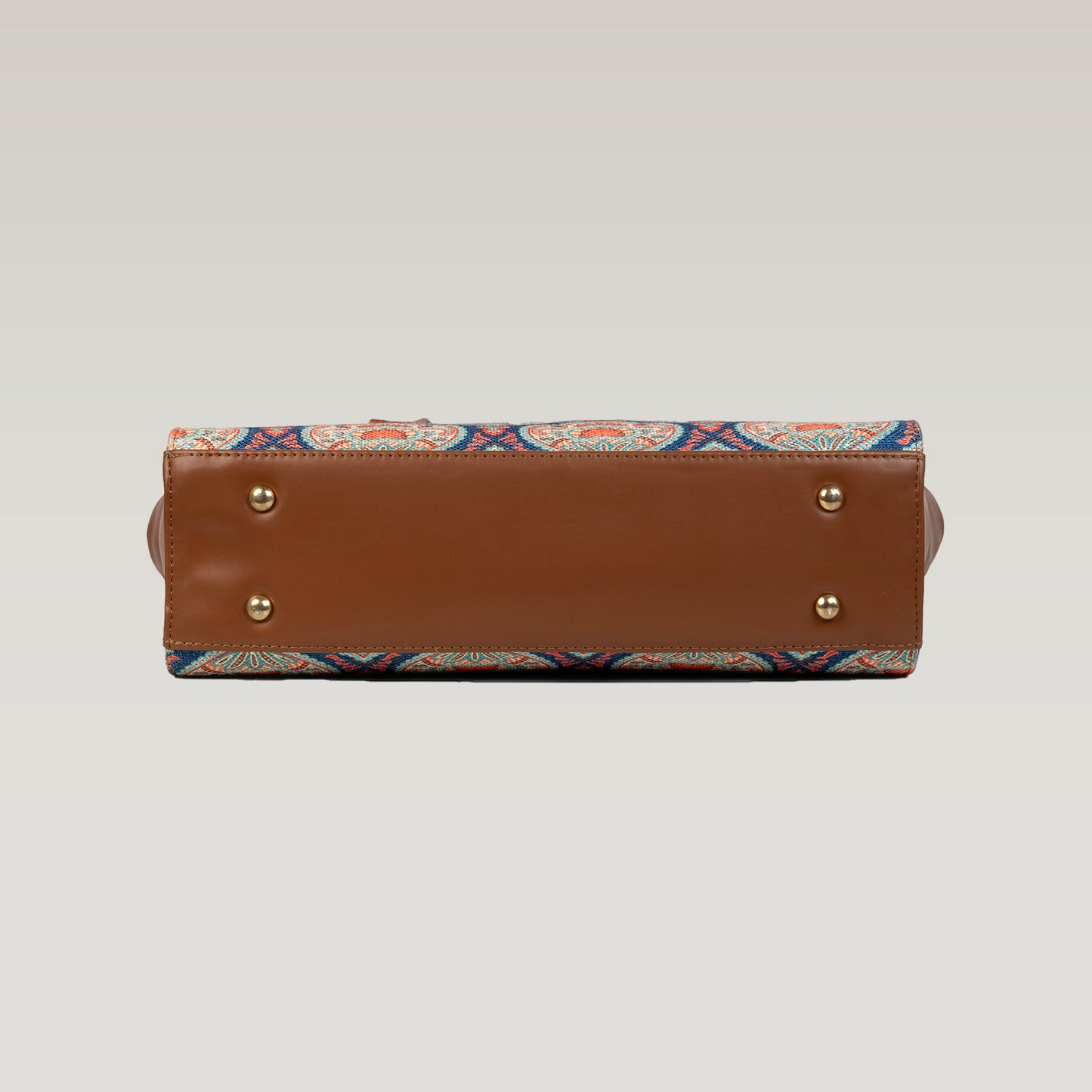 Vegan Leather Floral Flourish Tote Laptop Bag For Women