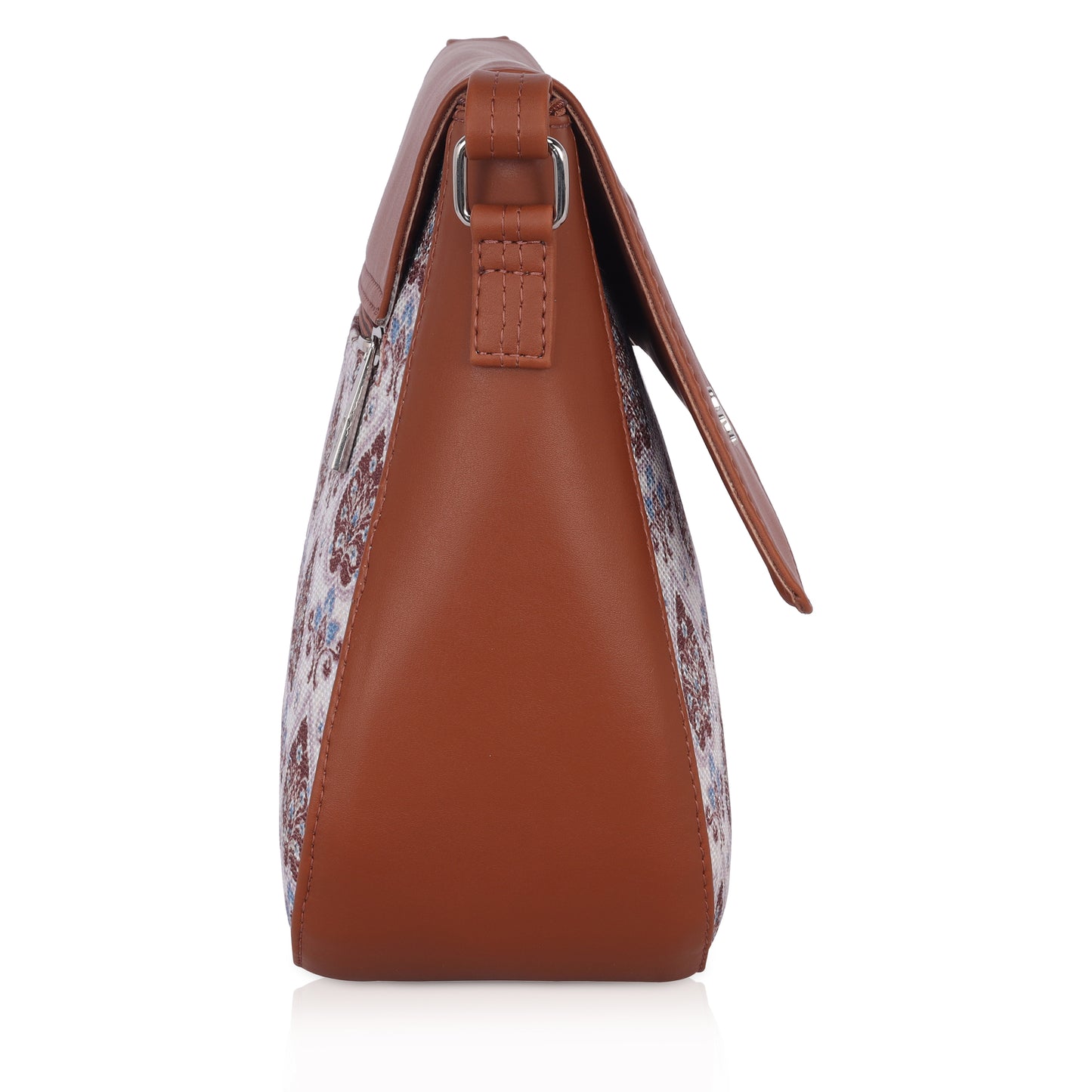 Vegan Leather Purple White Sling Bag
