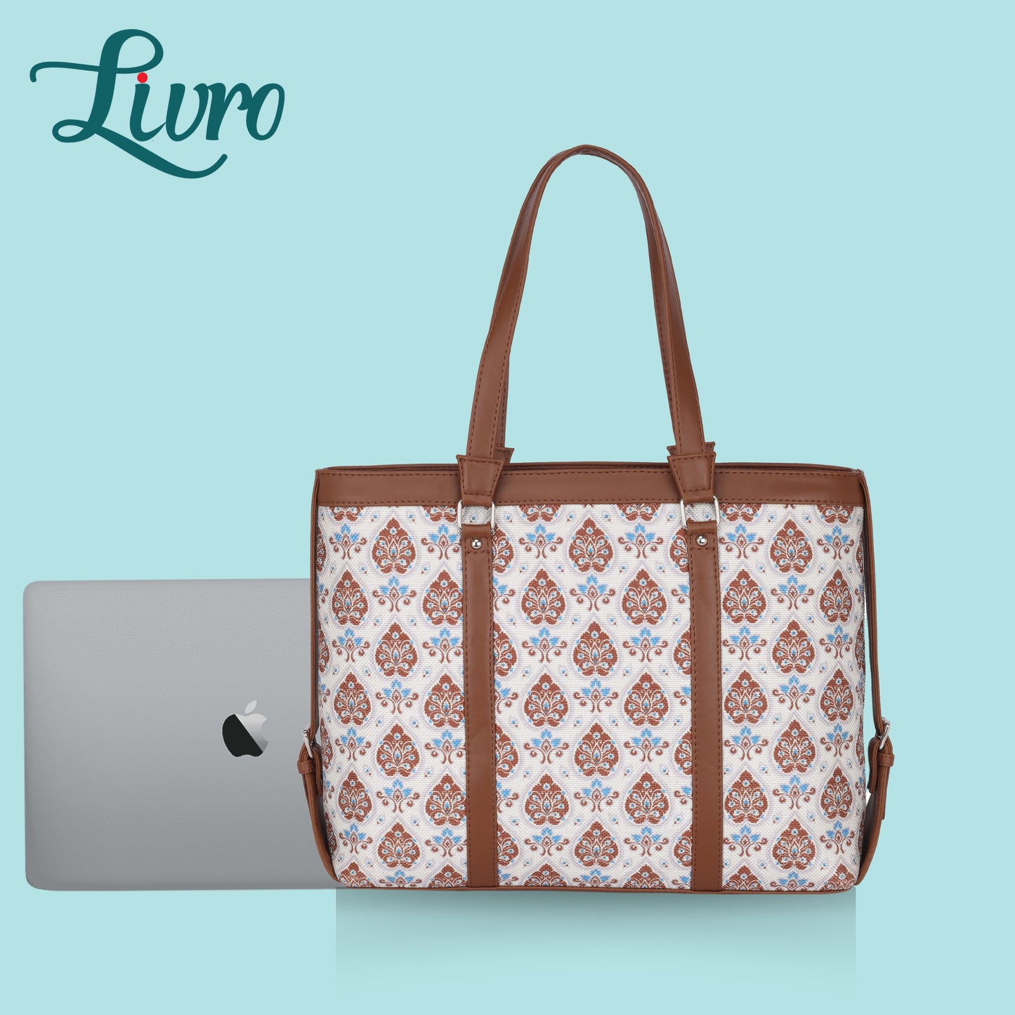Purple White Women's Office Bag