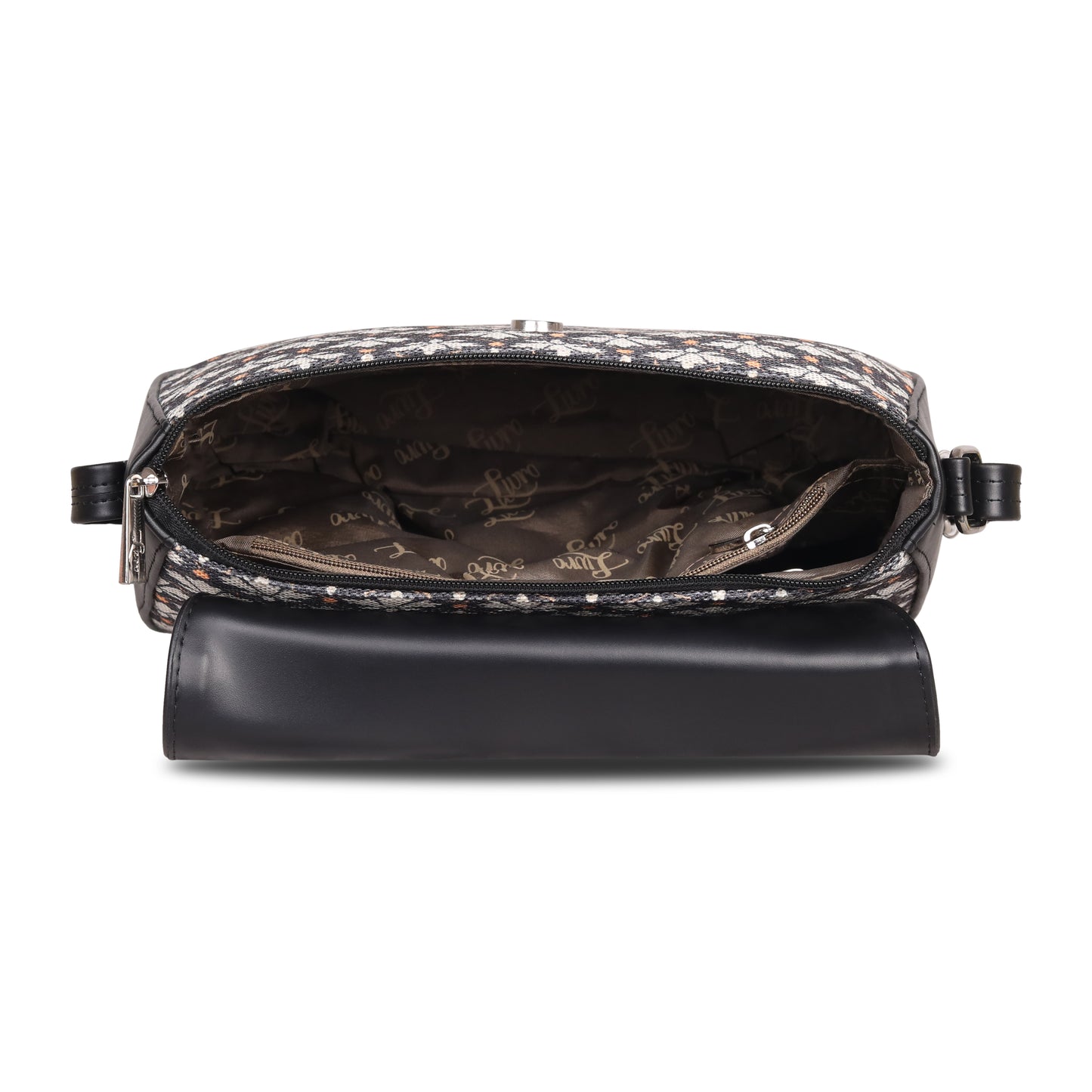 Vegan Leather Deco Floral Sling Bag