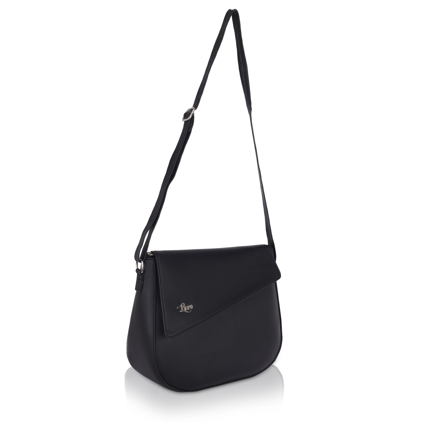 Vegan Leather Black Sling Bag