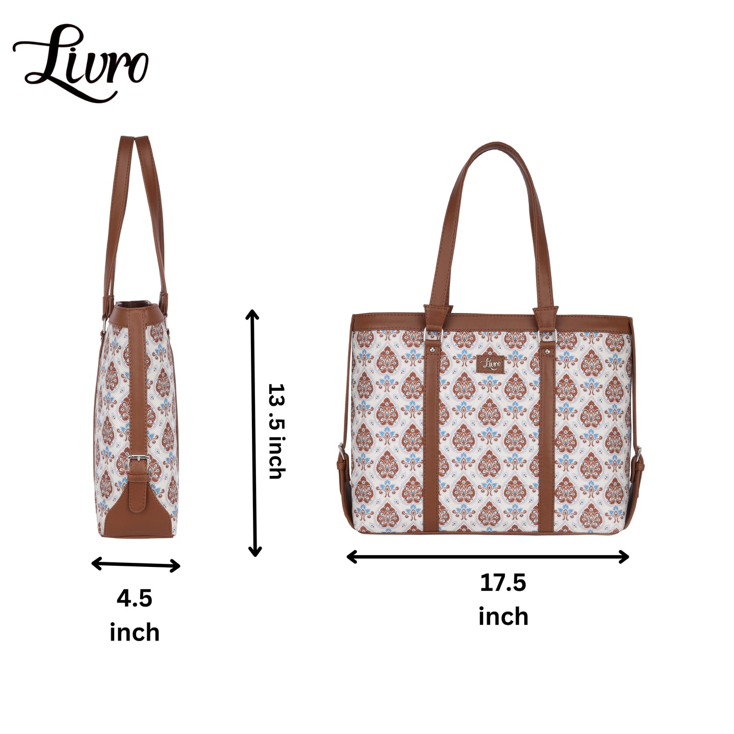 Purple White Women's Office Bag