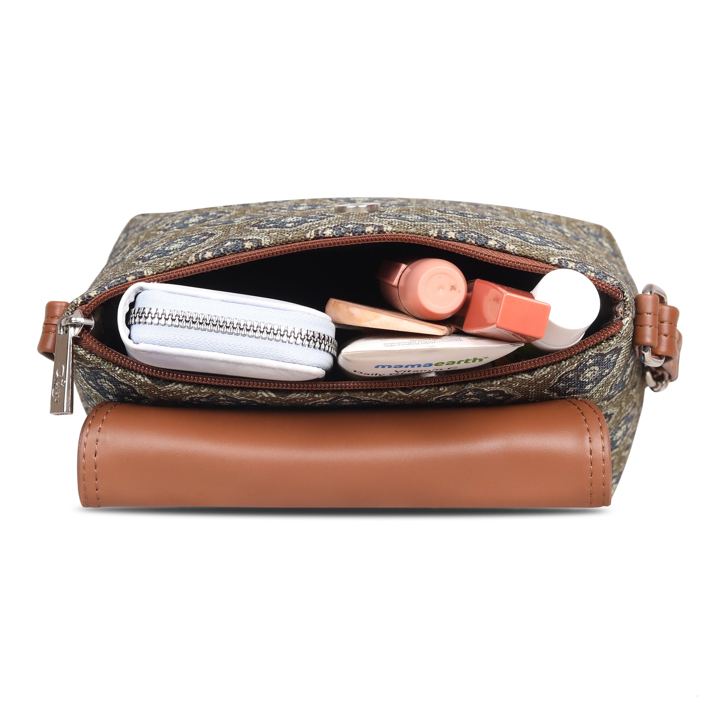 Vegan Leather Bloom Theme Sling Bag