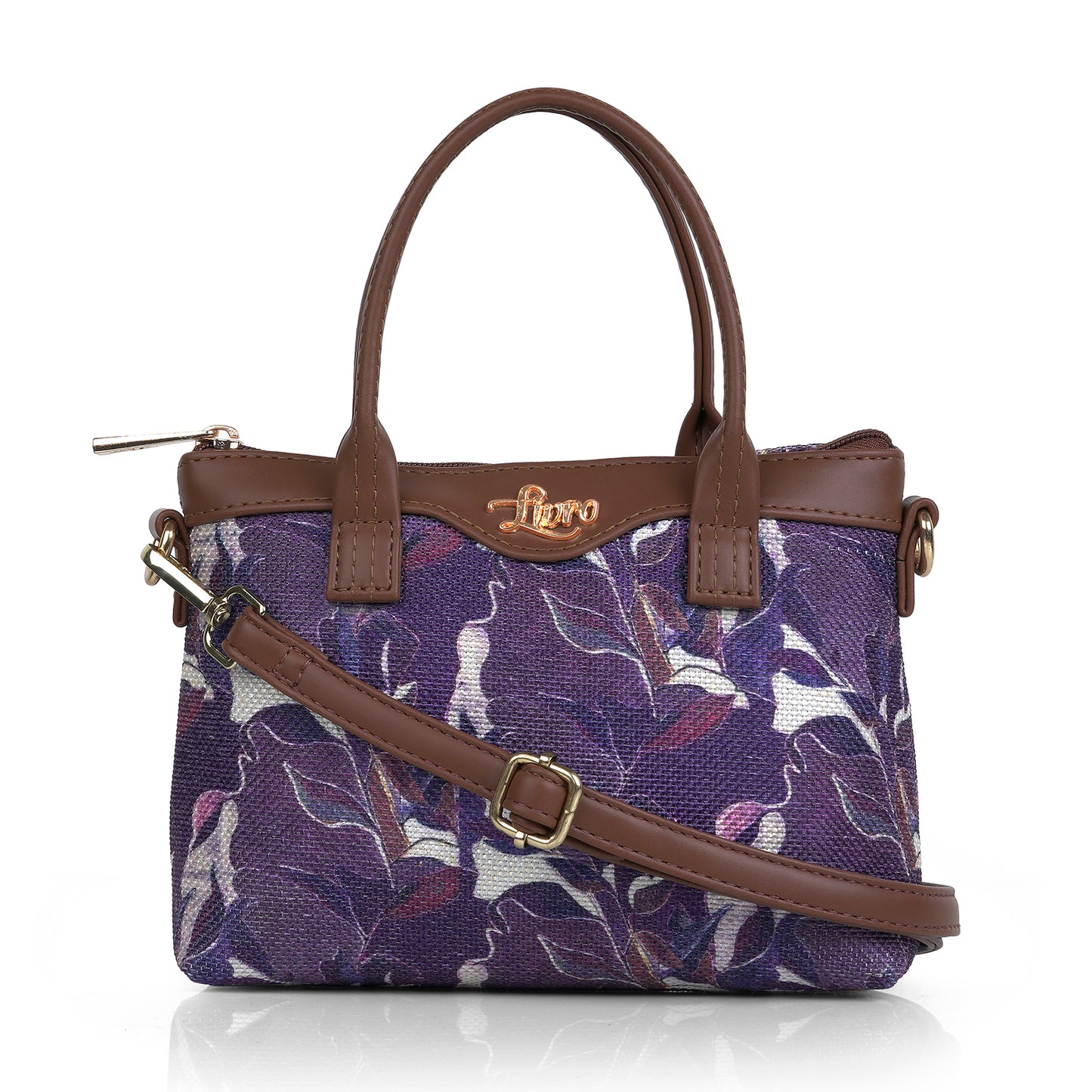 Lily Vegan Leather Urban Purple Brown Sling Bag
