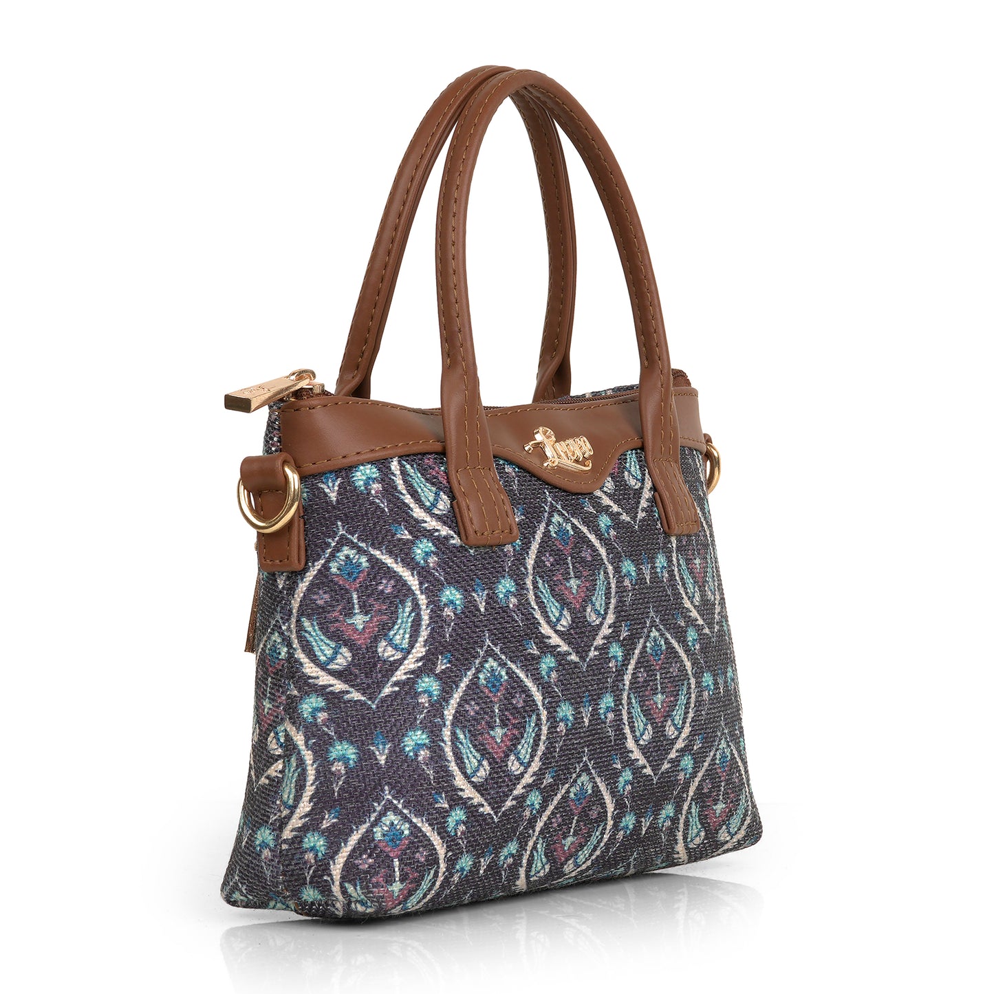 Lily Vegan Leather Seamless Purle Brown Sling Bag