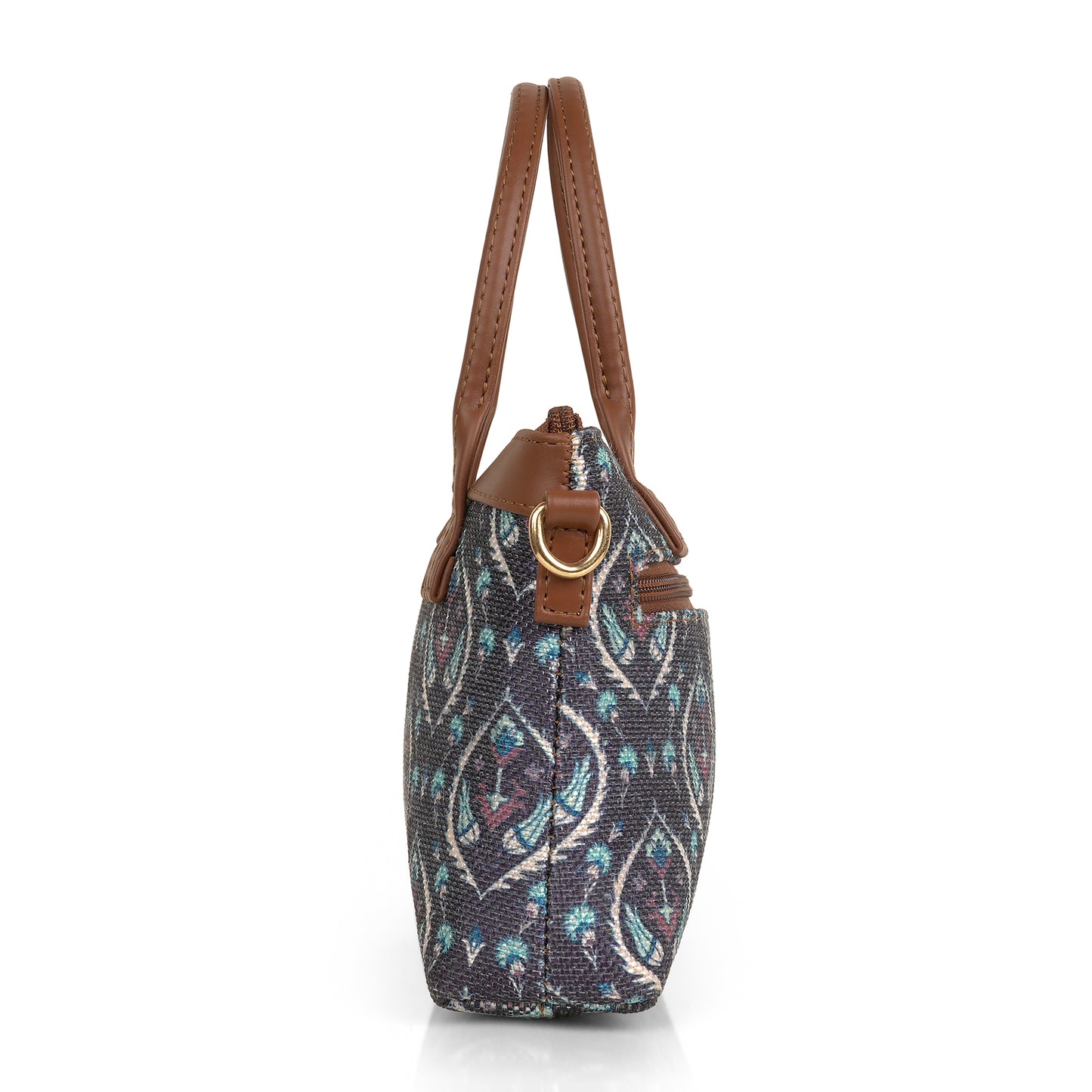 Lily Vegan Leather Seamless Purle Brown Sling Bag