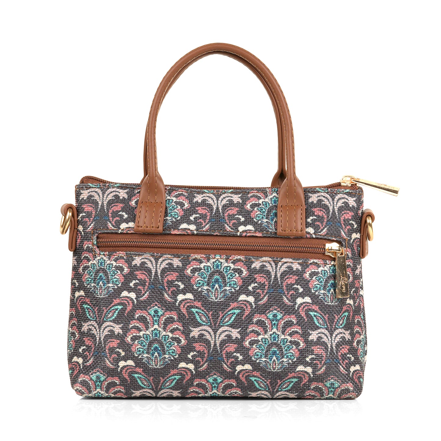 Lily Vegan Leather Motif Pink Brown Sling Bag