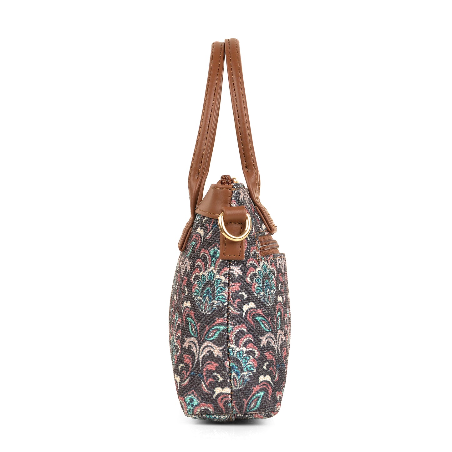 Lily Vegan Leather Motif Pink Brown Sling Bag