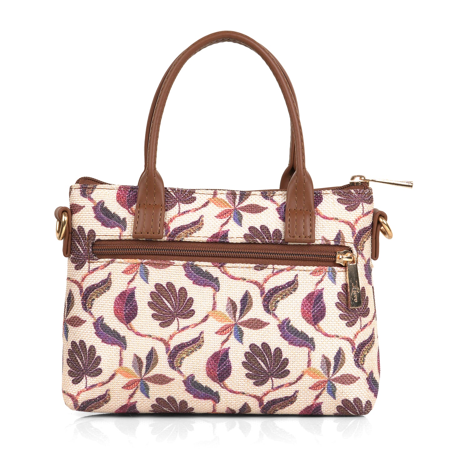 Lily Vegan Leather Threadle Multicolor Brown Sling Bag
