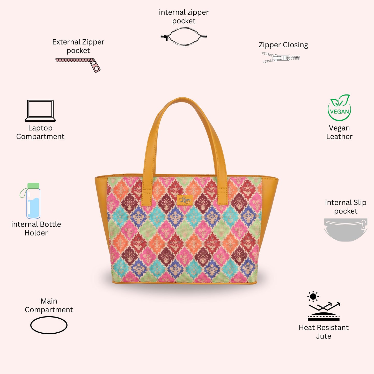 Patola Multicolour Tote Bag