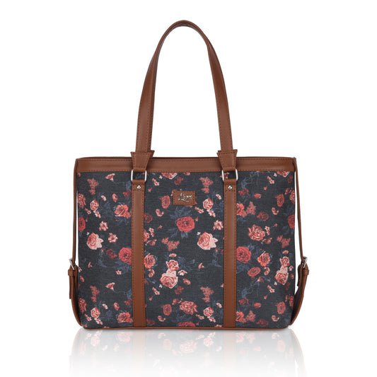 Red Floral Office Bag