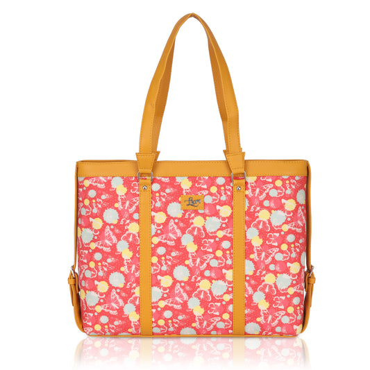 Butterfly Floral Pink Office Bag