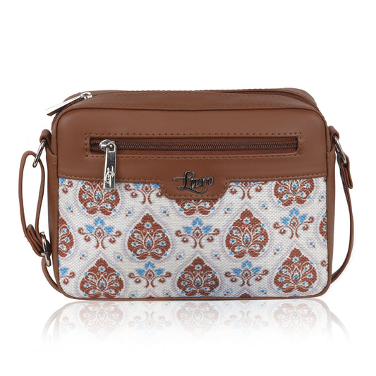 Purple White Multicolour Sling bag