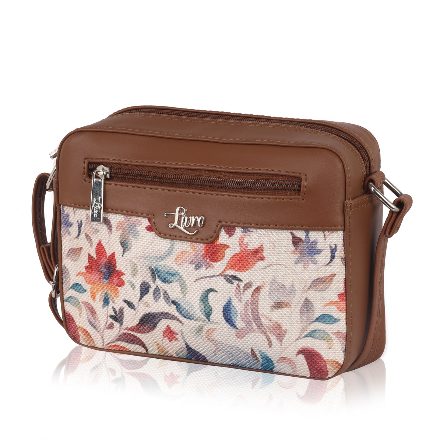 Sketchy Floral Beige Sling Bag