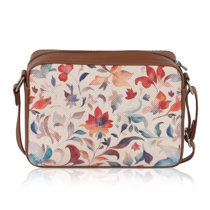 Sketchy Floral Beige Sling Bag