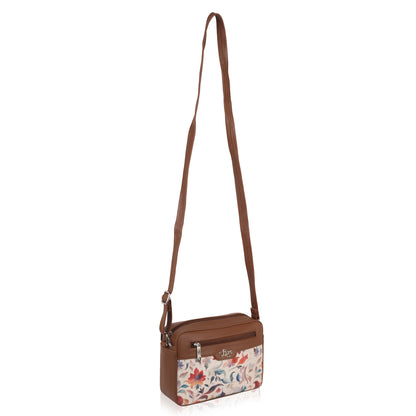 Sketchy Floral Beige Sling Bag