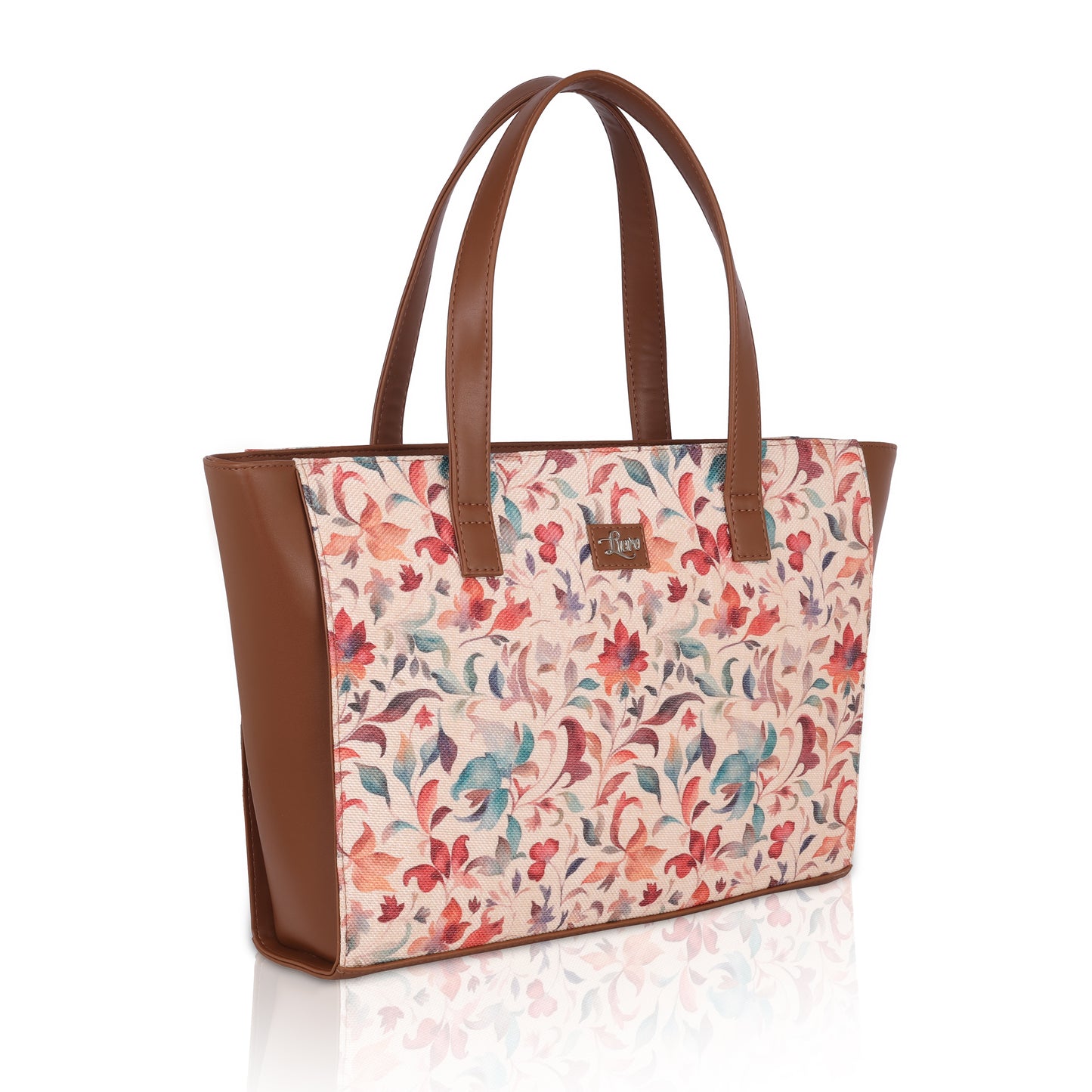 Sketchy Floral Beige Tote Bag