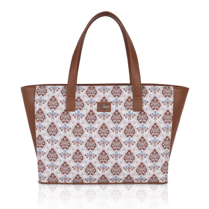 Rangoli Purple White Tote Bag