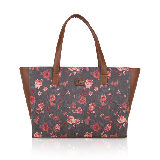 Red Floral Tote Bag