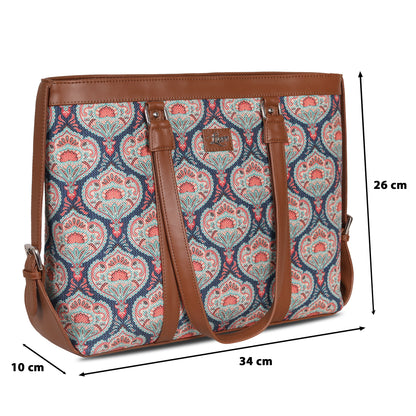 Vegan Leather Floral Flourish Office & Laptop Bag