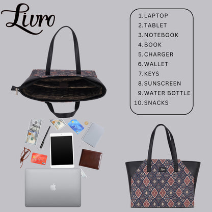 Vegan Leather Women's Office Bag for 15.6 inch Laptop, MacBook and used to traveling for shopping It also has a lot of storage space