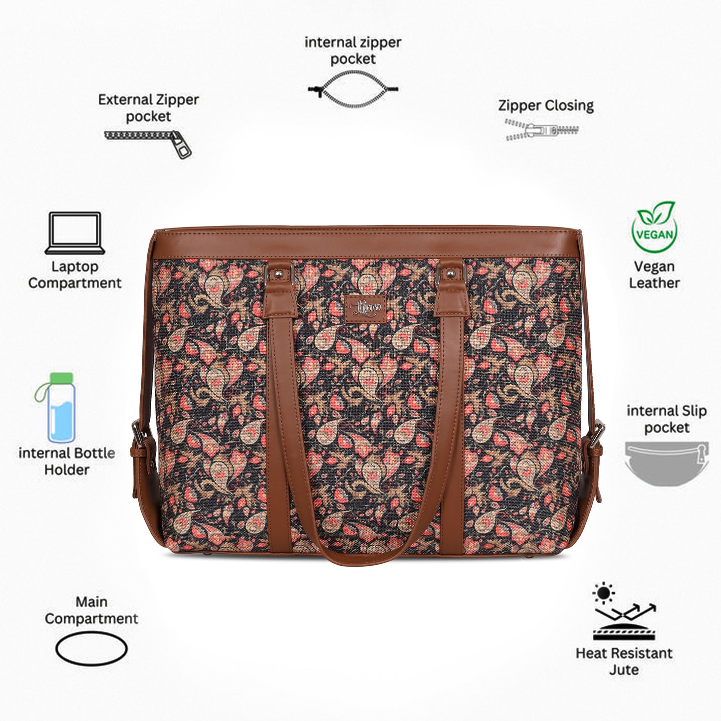 Paisley Floral Office & Laptop Bag