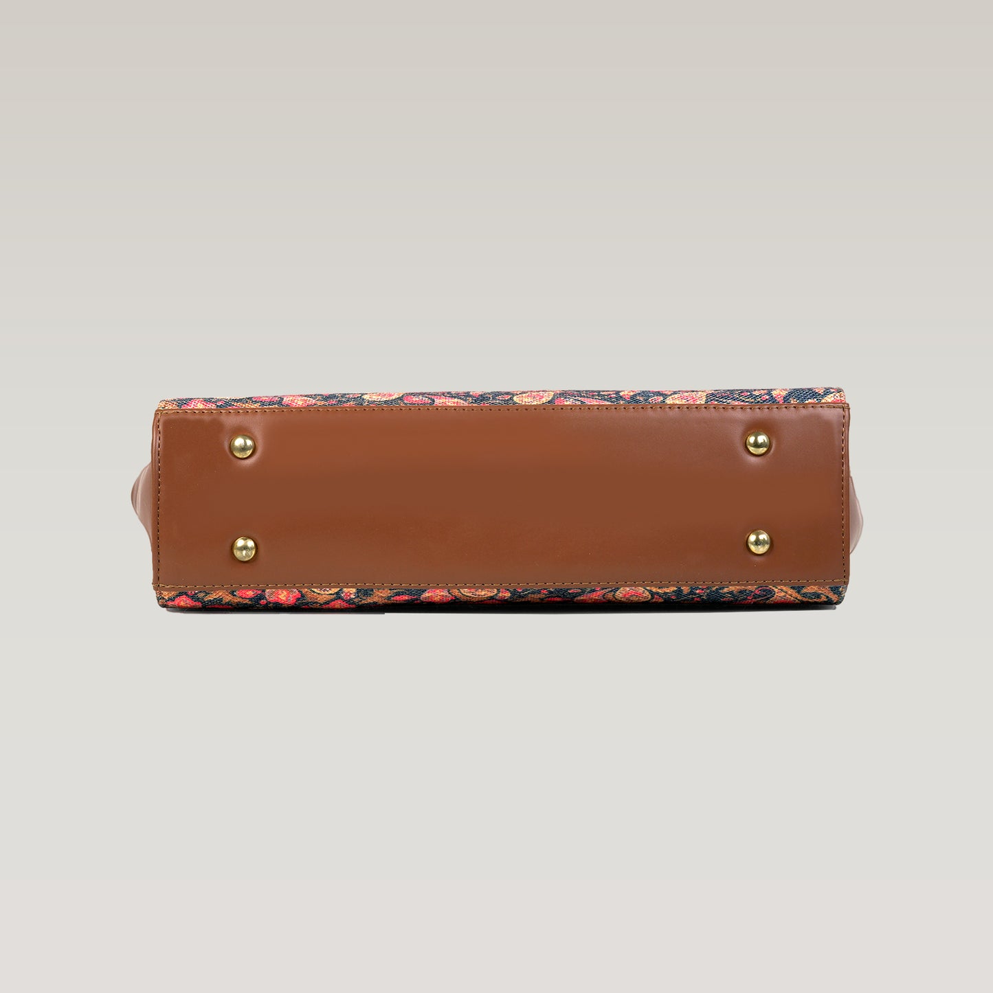 Vegan Leather Paisley Floral Tote Laptop Bag For Women