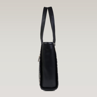 Vegan Leather Botanical Bloom Tote Laptop Bag For Women