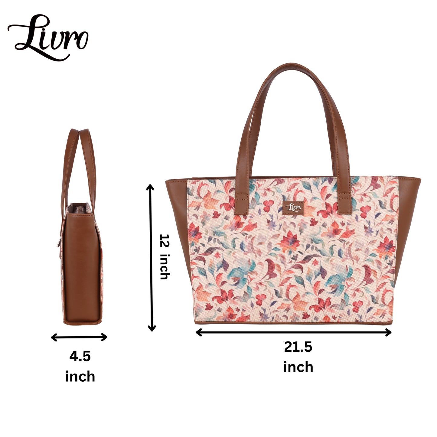 Sketchy Floral Beige Tote Bag