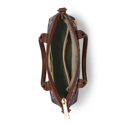Lily Vegan Leather Urban Purple Brown Sling Bag