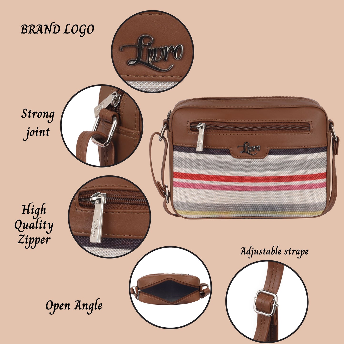 Strip Multicolour Sling Bag