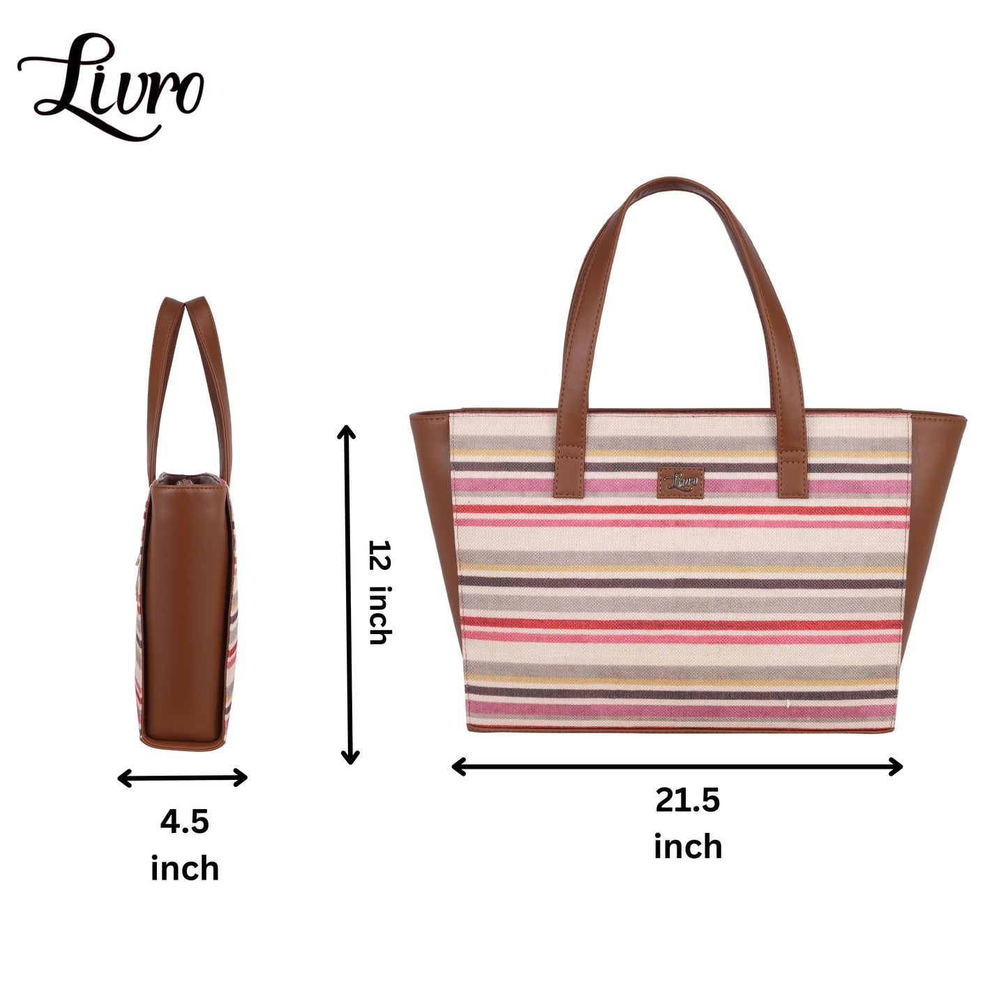 Strip Multicolour Tote Bag