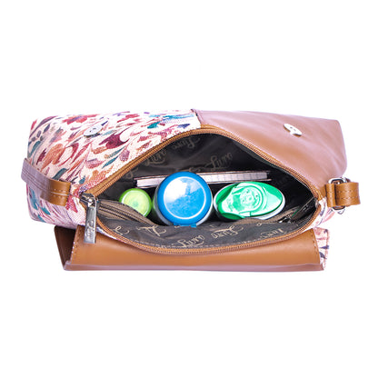 LIVRO Structured Sling Bag Women's Hand Crafted Vegan Leather Multicolor Flap Sling Bag