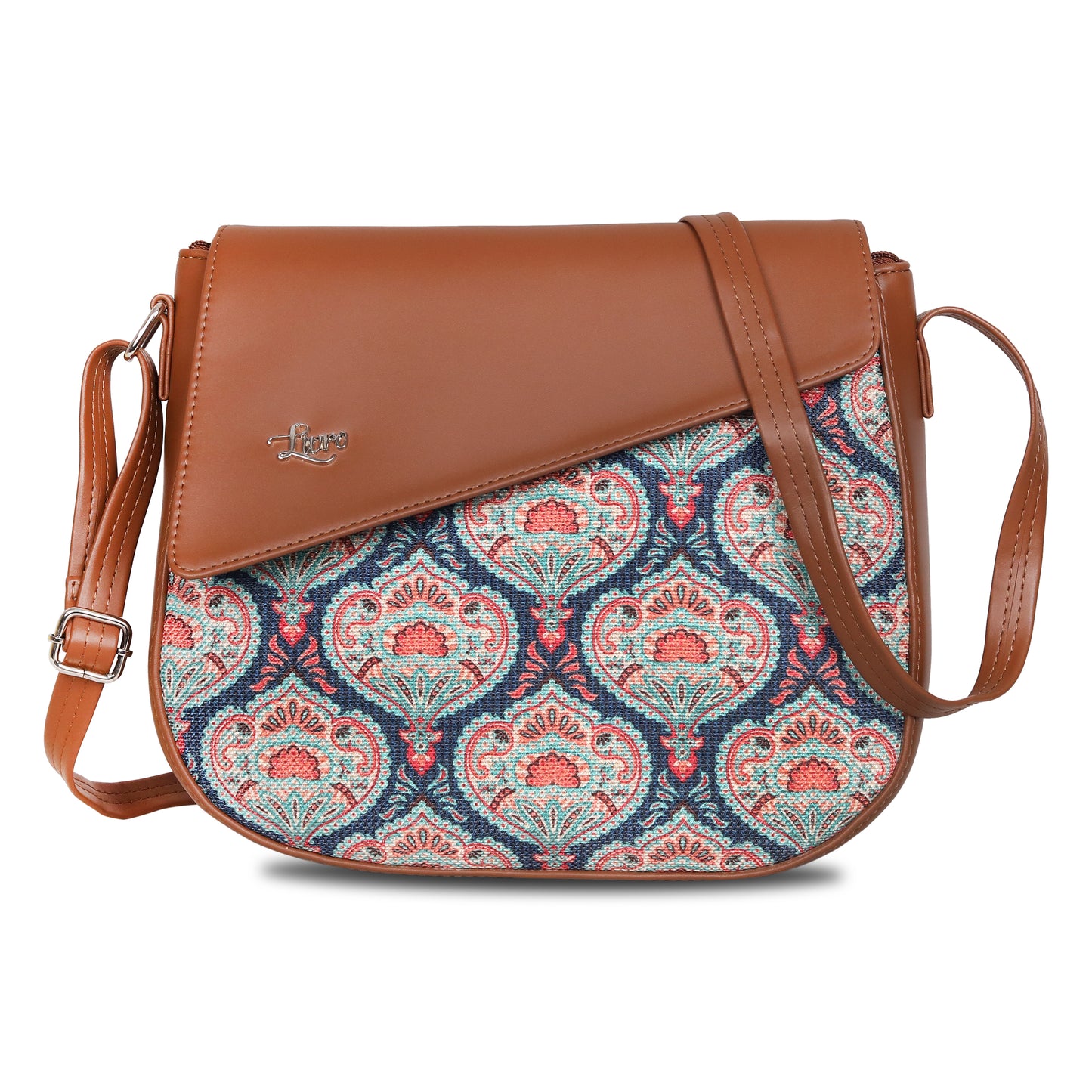 Handcrafted Vegan Leather Floral Flourish Sling Bag