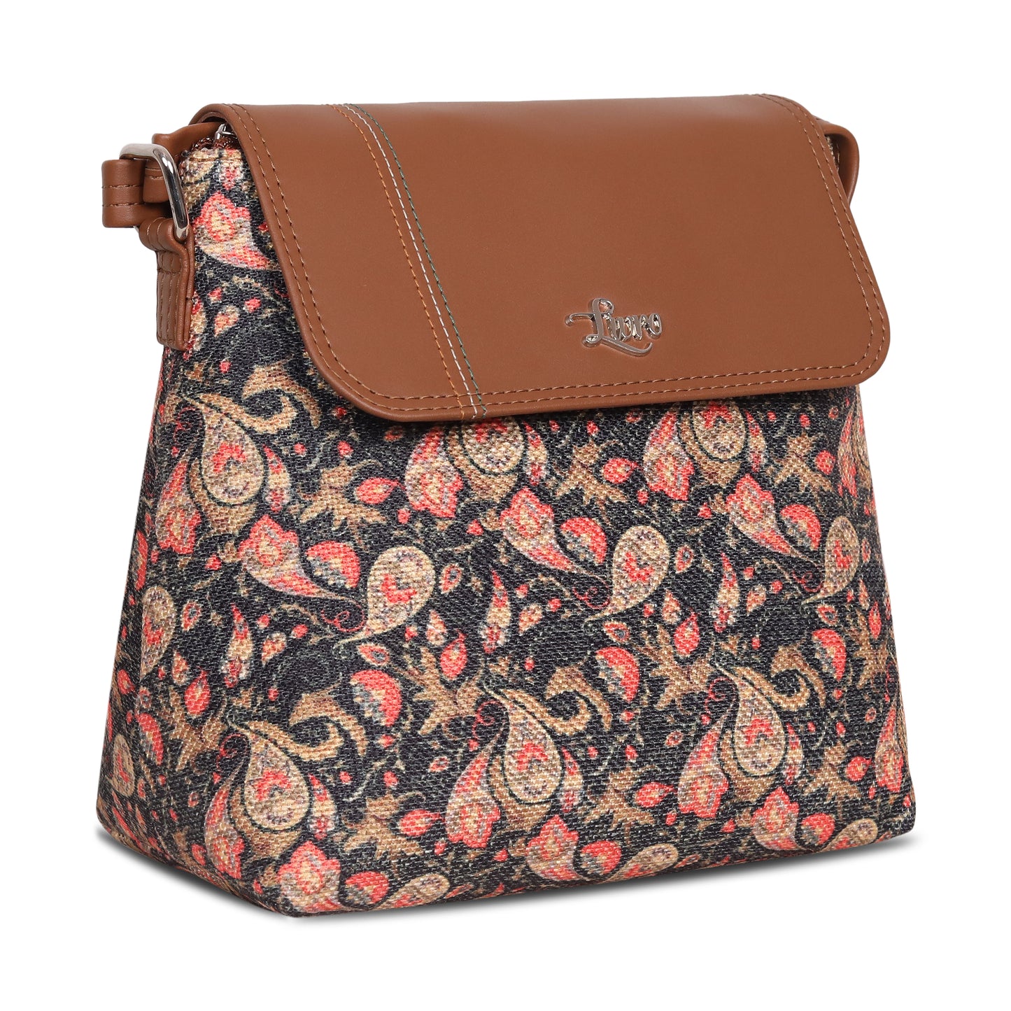 Pisley Floral Vegan Leather Jute Sling Bag