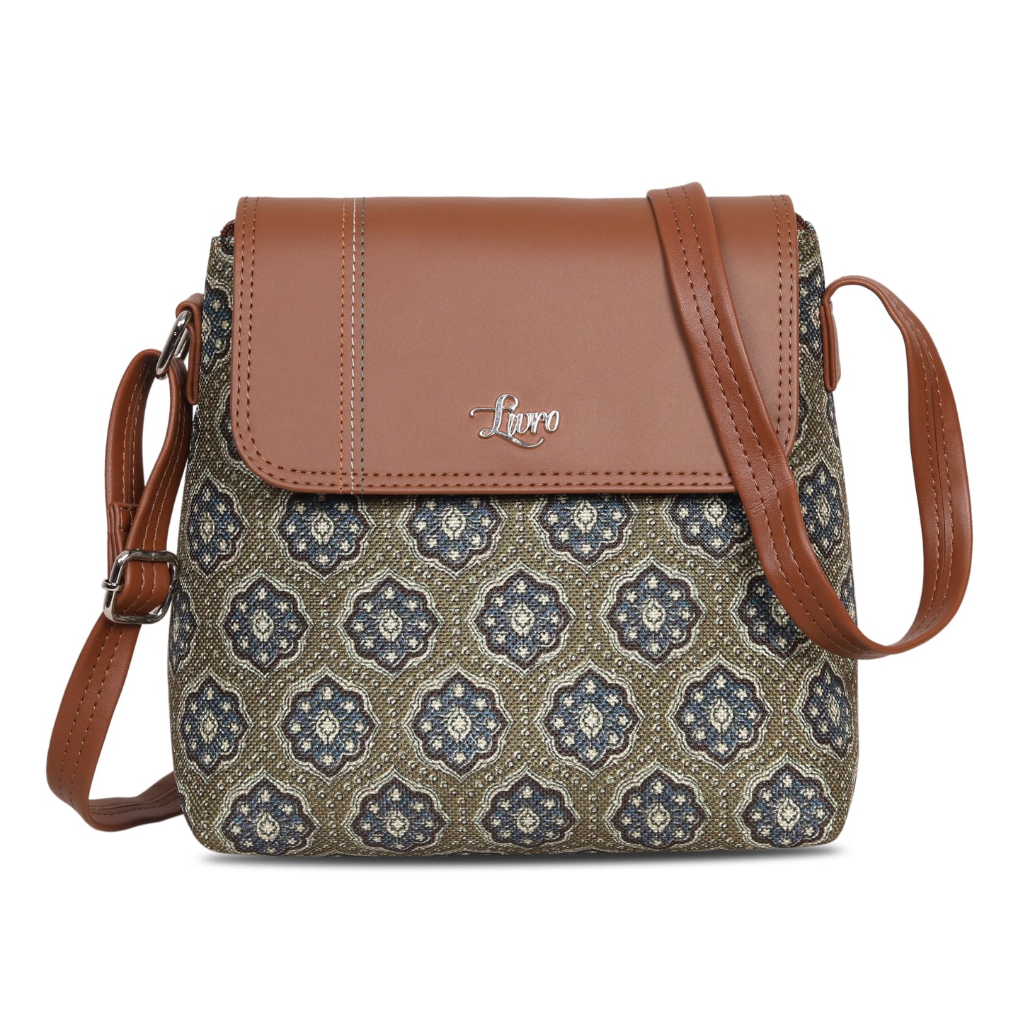 Bloom Theme Vegan Leather Jute Sling Bag