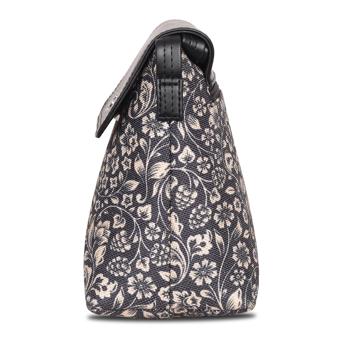 Deco Floral Vegan Leather Jute Sling Bag