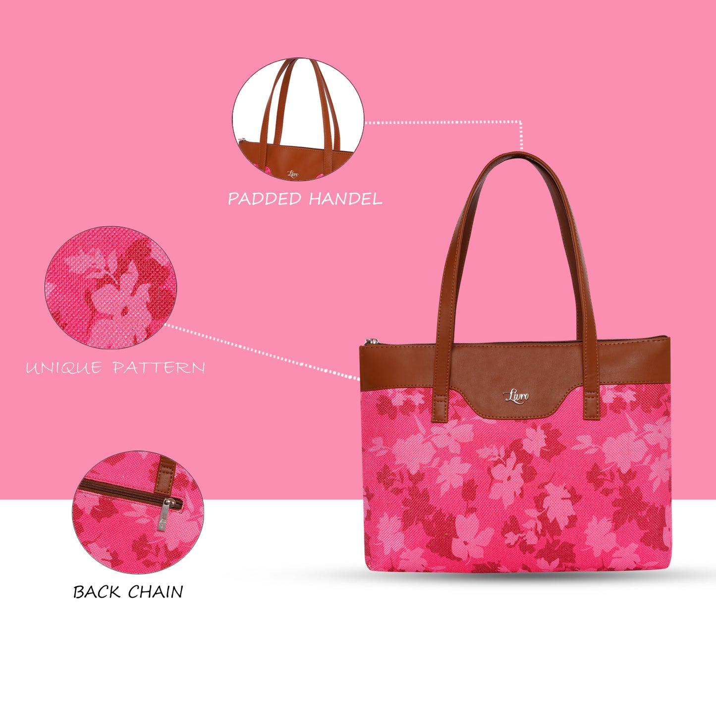 Printed Jute Vegan Leather Handcrafted Women's Office Bag Ladies Shoulder for College Girls Tote Bag