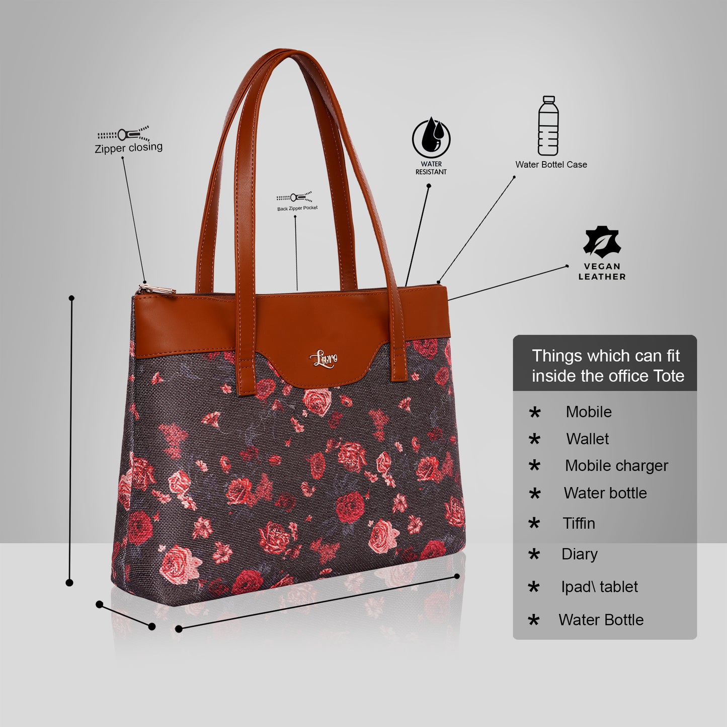 Printed Jute Vegan Leather Handcrafted Women's Office Bag Ladies Shoulder for College Girls Tote Bag