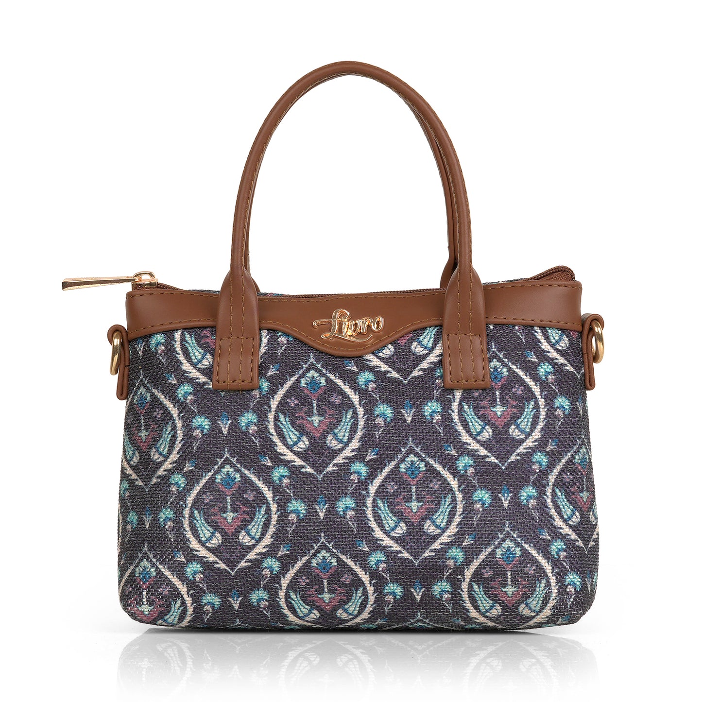 Lily Vegan Leather Seamless Purle Brown Sling Bag