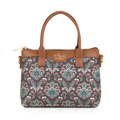Lily Vegan Leather Motif Pink Brown Sling Bag