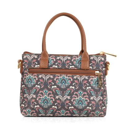 Lily Vegan Leather Motif Pink Brown Sling Bag
