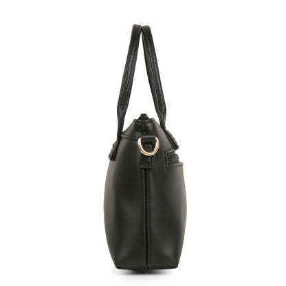 Lily Vegan Leather Black Sling Bag